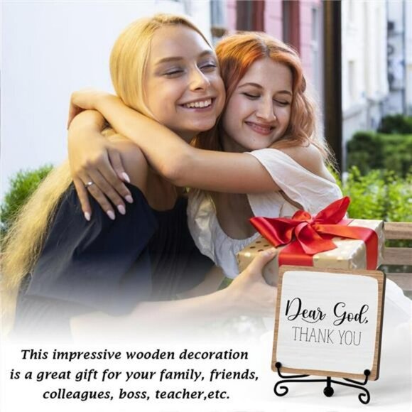 Boho Farmhouse Table Shelf Decor Christian Wood Sign Office Bedroom Gift - Picture 6 of 7